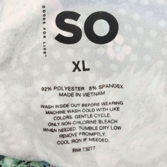 SO Juniors Cinches Fit & Flare Green Floral Dress Size XL - Picture 5 of 5